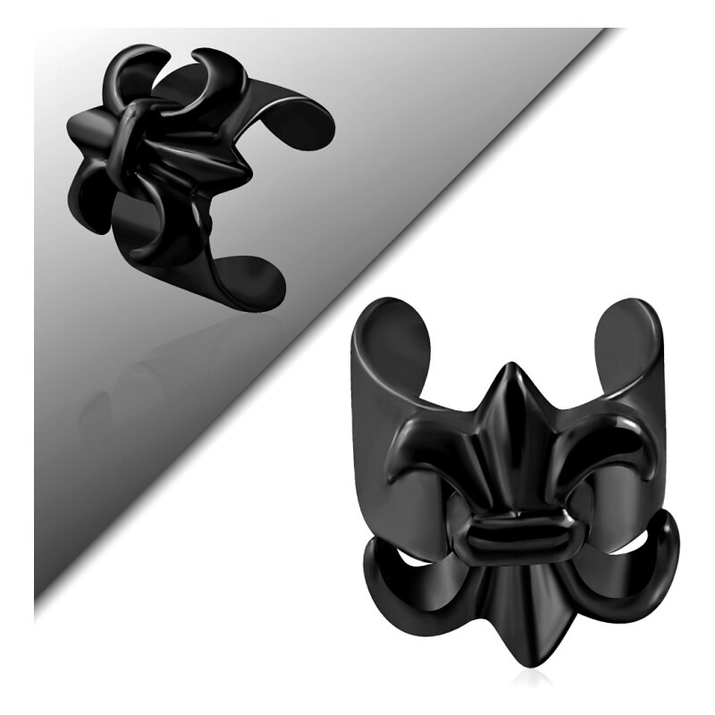 CITY STORM Náušnica - clip čierny kvet - 1ks 66853619