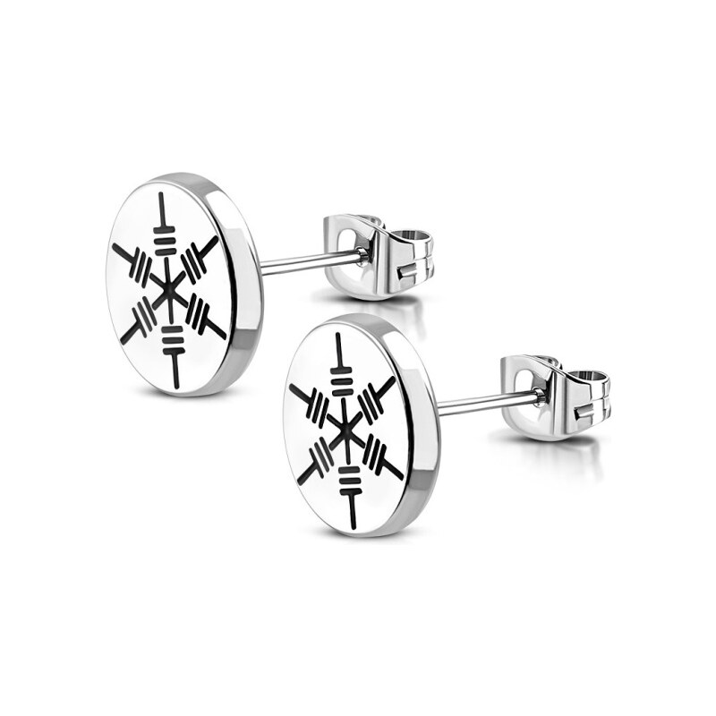 CITY STORM Náušnice z chirurgickej ocele so snehovou vločkou 66853756