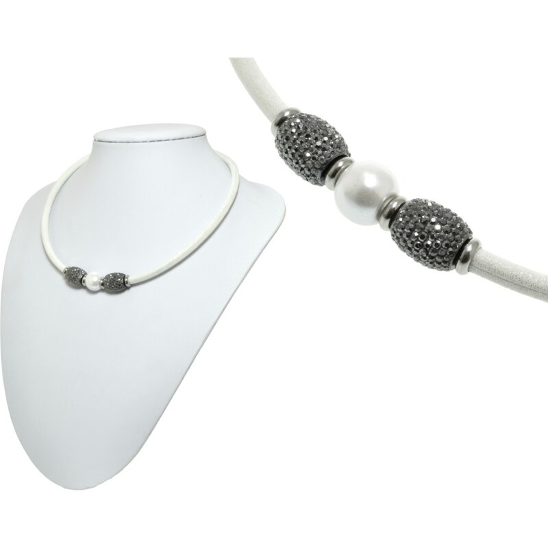 CITY STORM Dámsky náhrdelník bielo čierny 66888717