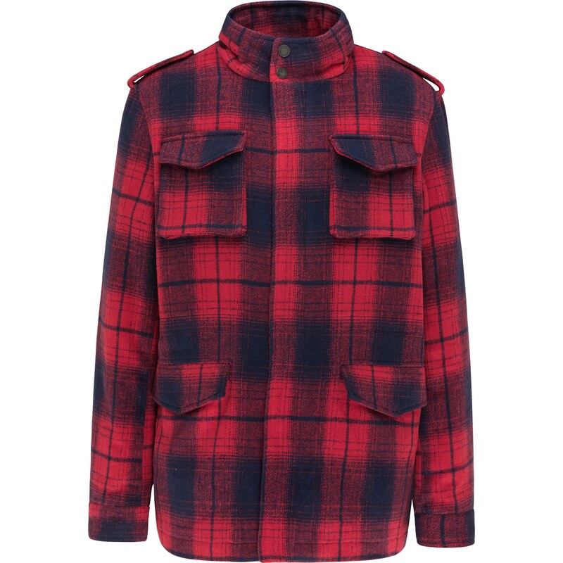 MO Prechodná bunda tmavosivá / červená 65867286