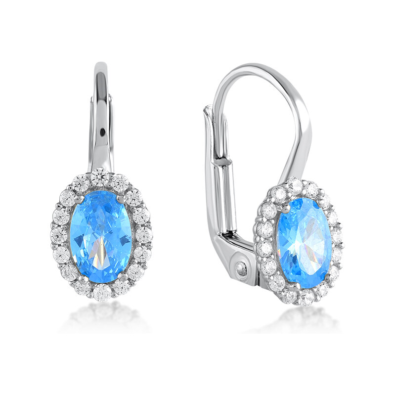 Lillian Vassago Zlaté patentové náušnice s farebnými a čírymi zirkónmi 58249619