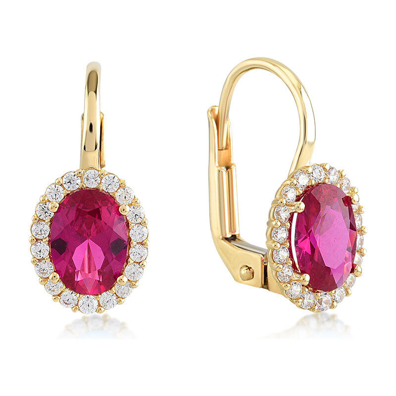 Lillian Vassago Patentové zlaté náušnice s farebnými a čírymi zirkónmi 22004613