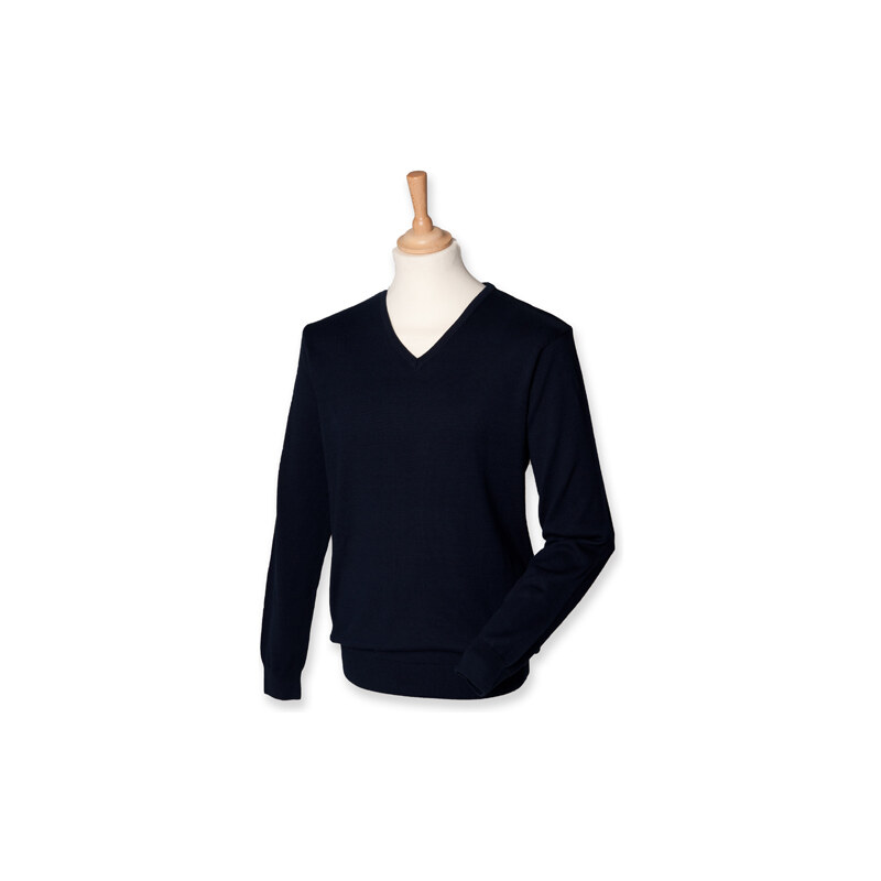 Pánsky Regular fit pletený pulóver do V Henbury 62676271
