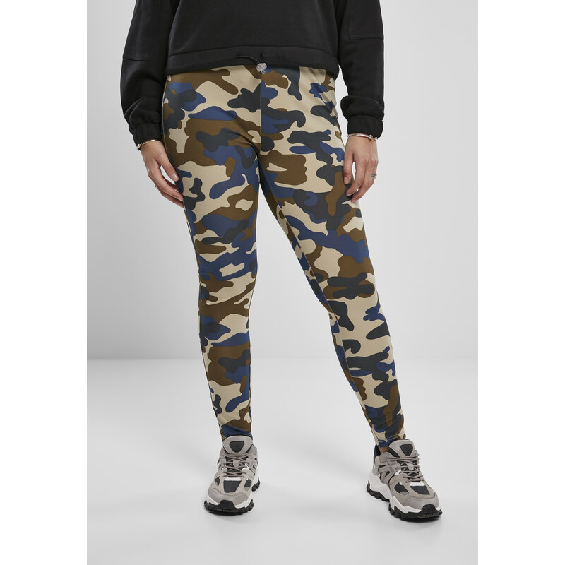 Urban Classics Women's Summer Olive Camo High-Waisted Camo Leggings