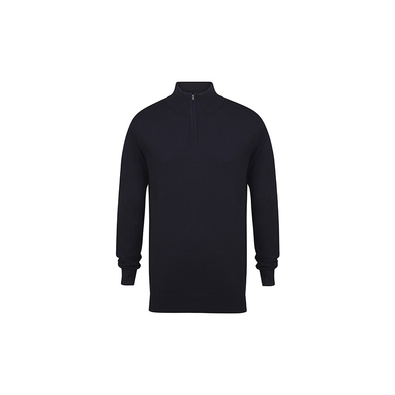 Pánsky pletený sveter na zips so stojačikom Henbury 62676278