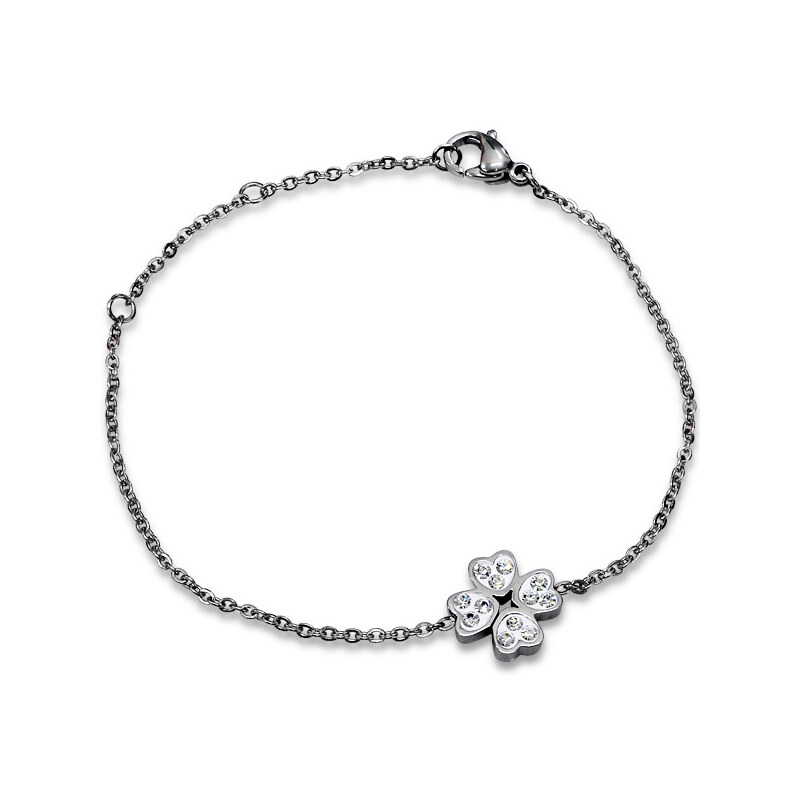 all4Silver Dámsky náramok štvorlístok M15087-A4S chirurgická oceľ 21333316
