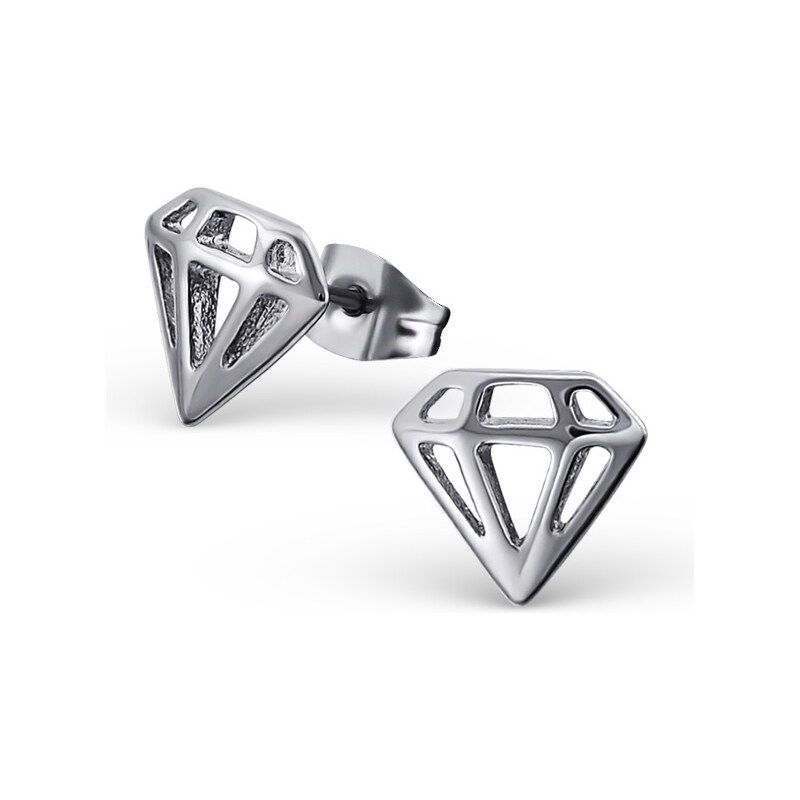 all4Silver Oceľové náušnice diamant M18490-A4S 21333322