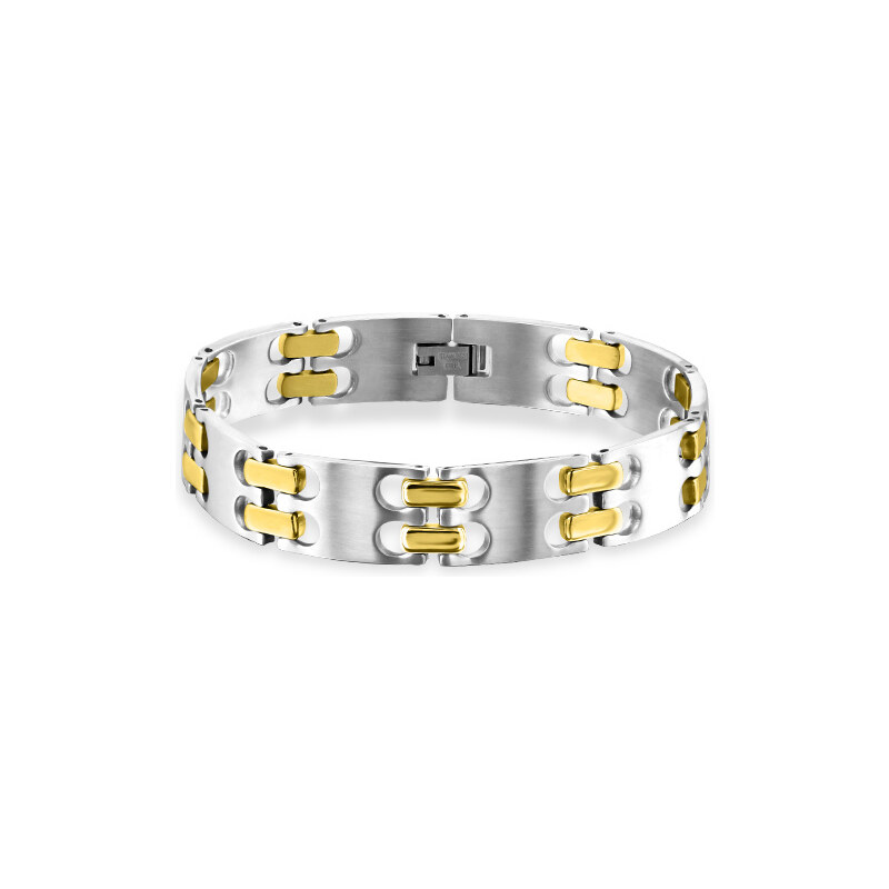 all4Silver Pánsky dvojfarebný náramok M10897-A4S 21333308