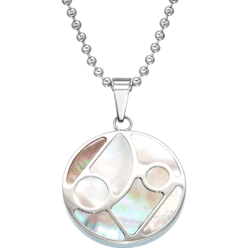 all4Silver Oceľový náhrdelník s mušľou M28428-A4S 21333360