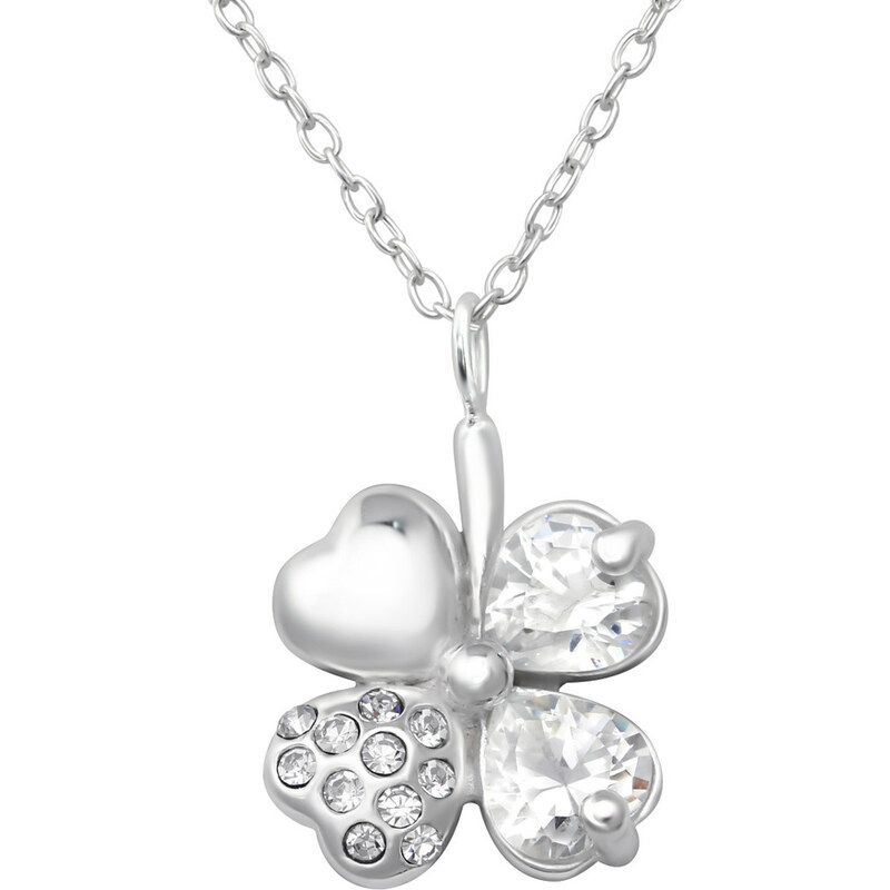 all4Silver Strieborný náhrdeľník Štvorlístok M25728-A4S 21333344