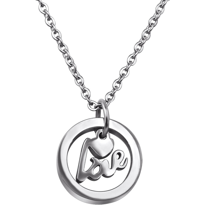 all4Silver Oceľový náhrdeľník Love M30005-A4S 21333371