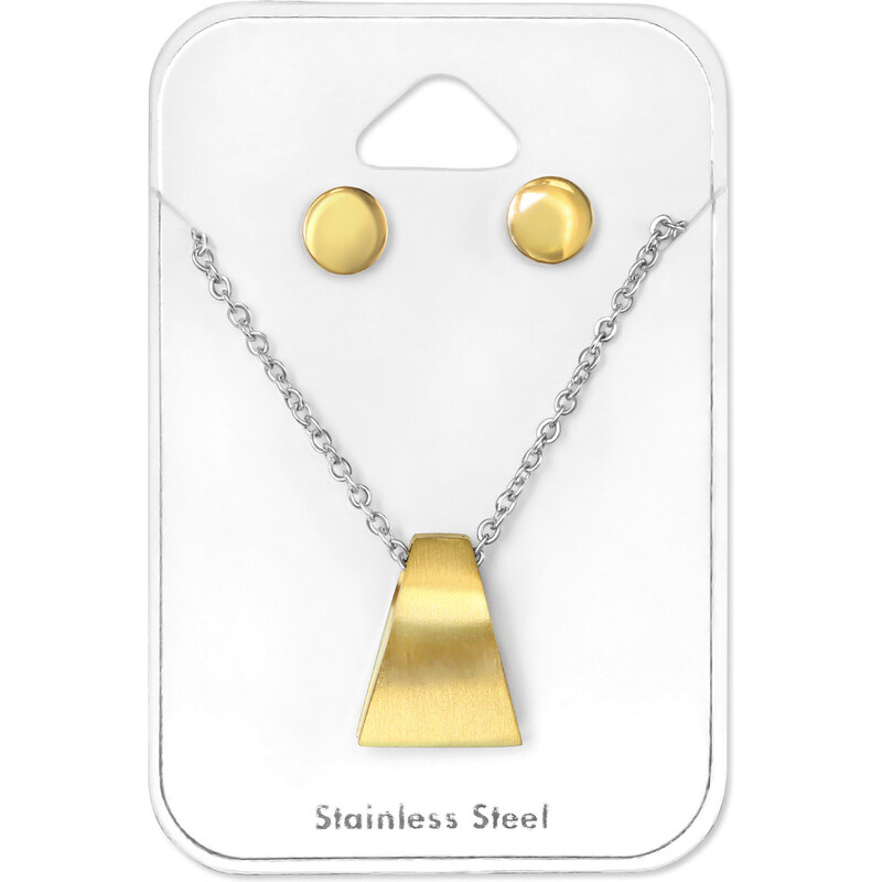 all4Silver Oceľový náhrdelník zlatá sada M30132-A4S 21333375