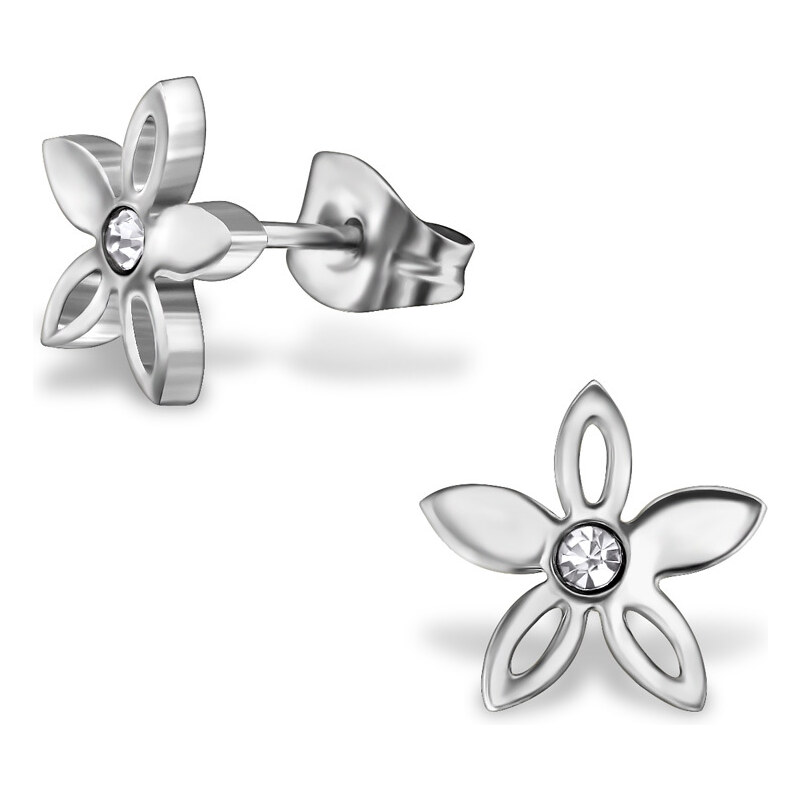 all4Silver Oceľové náušnice Kvet M30177-A4S 21333377