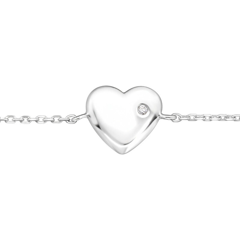 all4Silver Strieborný náramok srdce M31544-A4S 21333388