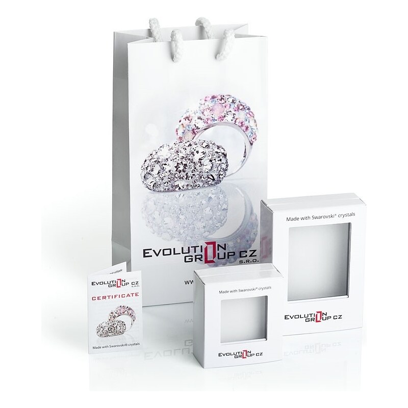 Evolution Group Strieborný prívesok s krištáľmi Swarovski biely 21333445