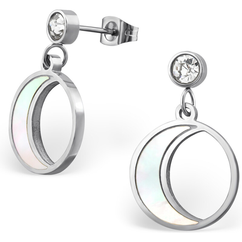all4Silver Oceľové náušnice Mesiac M32969-A4S 21333400