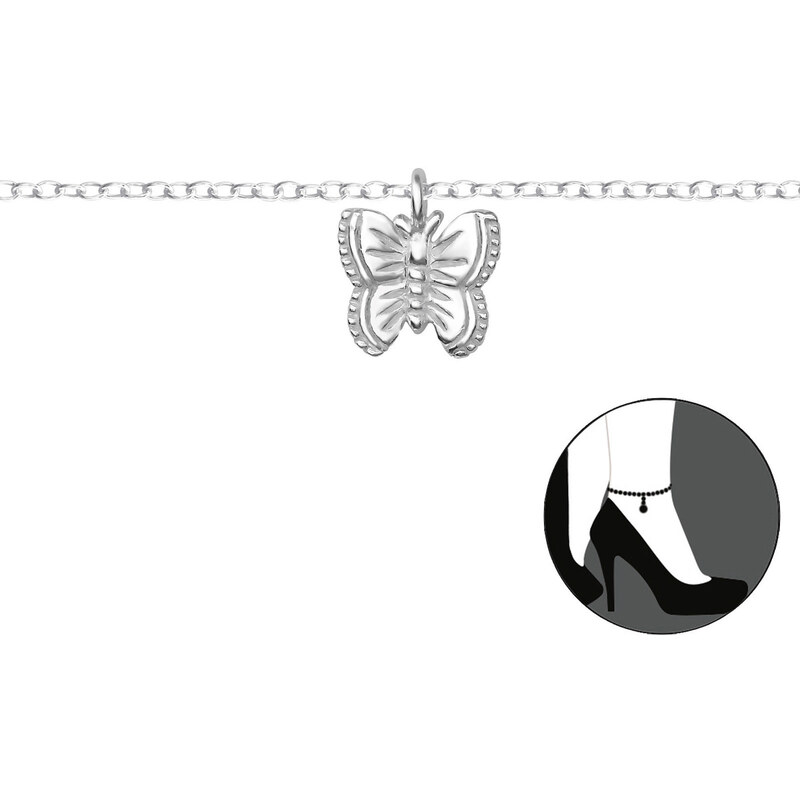 all4Silver Strieborná retiazka na nohu M36047-A4S 21333425