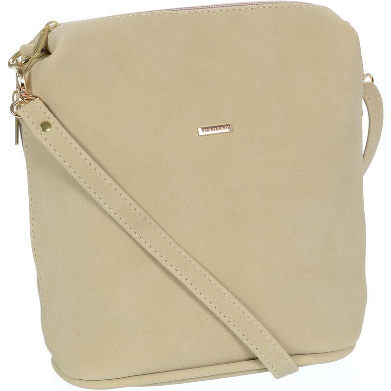 Béžová dámska crossbody kabelka Grosso 21334364