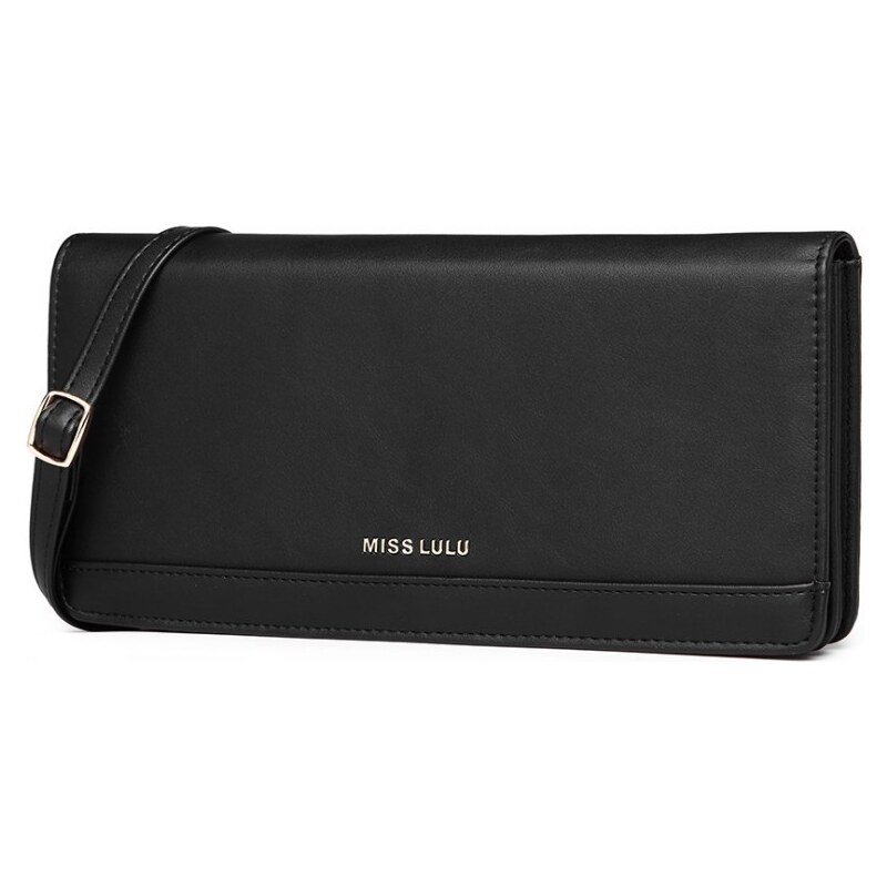 Miss LULU Dámska peňaženka - minikabelka čierna 21334507