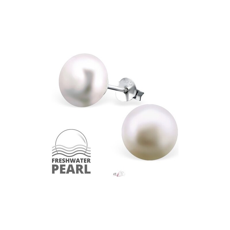 all4Silver Puzetové náušnice so sladkovodnou perlou M6980-A4S 21334548