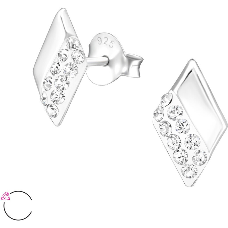 all4Silver Strieborné náušnice Kosoštvorec M32765-A4S 21334583