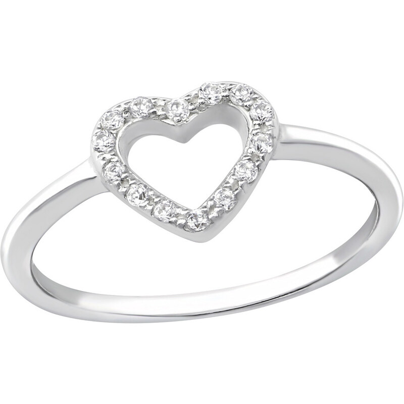 all4Silver Strieborný prsteň Srdiečko M33908-A4S 21334585