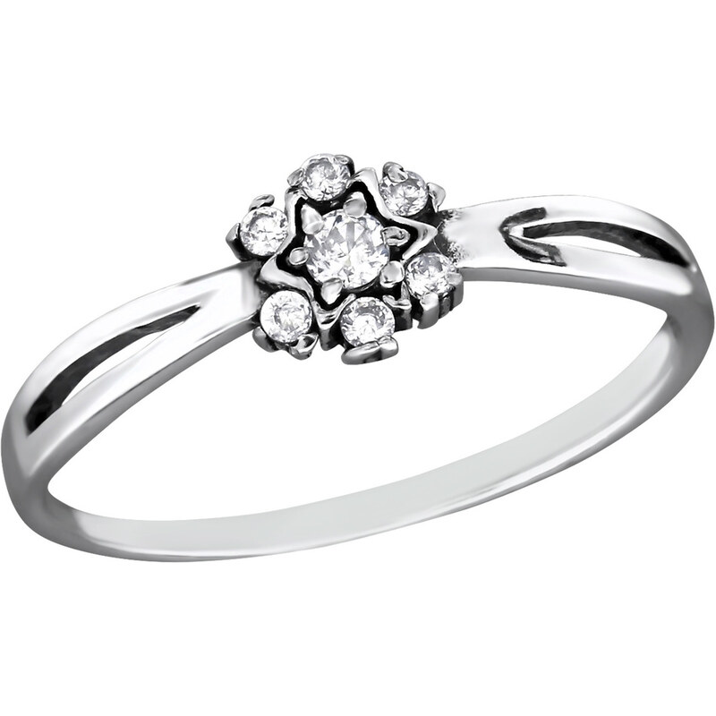 all4Silver Strieborný prsteň Kvetina M28616-A4S 21334571