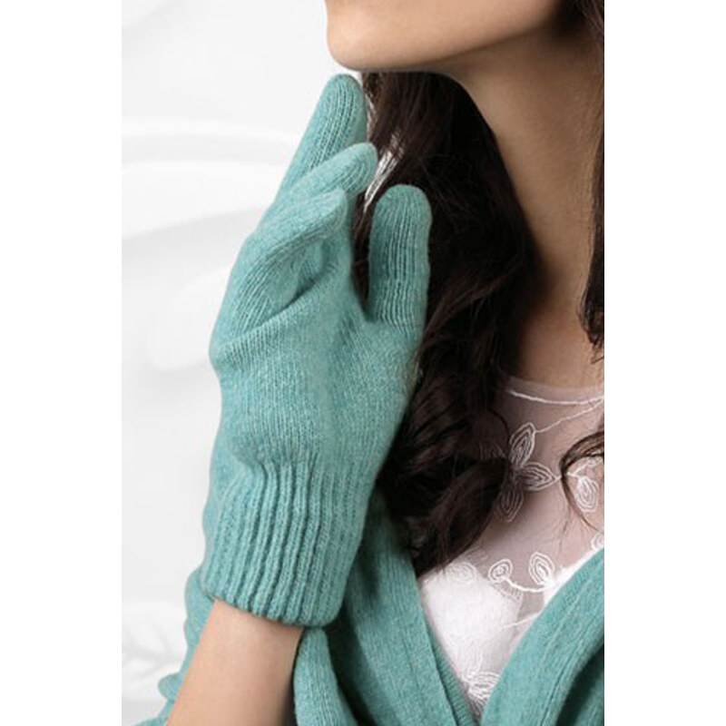 Kamea Tyrkysové dámske rukavice na zimu 01, Farba tyrkysová 21336971