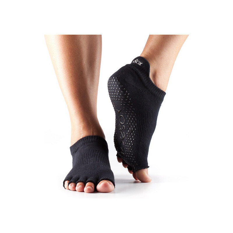 LOW RISE bezprstové členkové ponožky ToeSox - BLACK