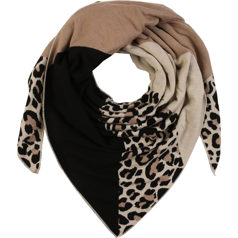 ABOUT YOU Šál Annemarie béžová / farba ťavej srsti / čierna 22446059