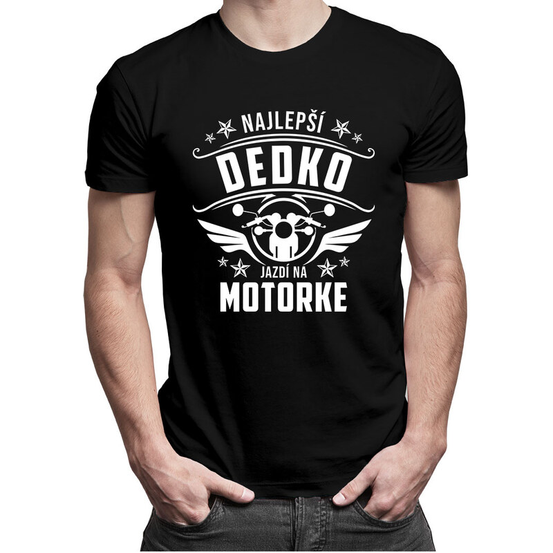 E-shop Garibald Najlepší dedko jazdí na motorke - pánske tričko s