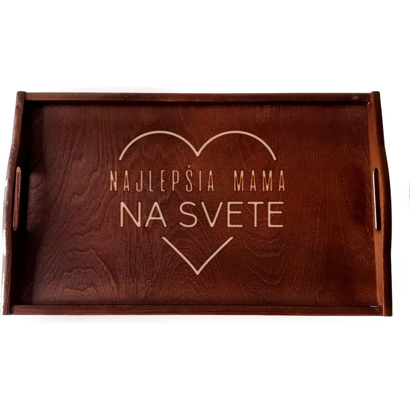 E-shop Garibald Najlepšia mama na svete - Drevený raňajkový podnos s