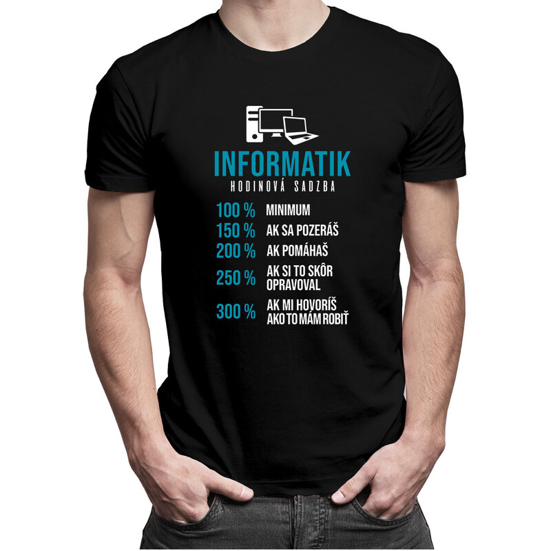E-shop Garibald Informatik - hodinová sadzba - pánske tričko s potlačou
