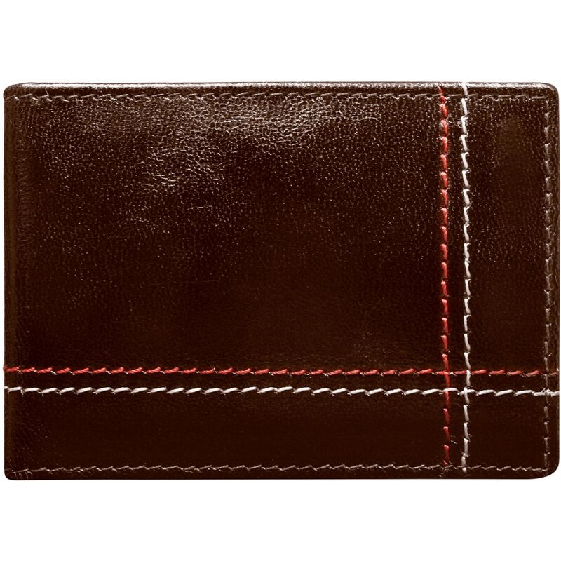 Kožená hnedá menšia pánska peňaženka RFID v krabičke ALWAYS WILD 21384948