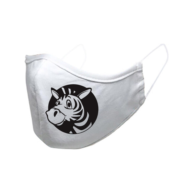 T-ričko Zebra, detské rúško 3-vrstvové s gumou 21385600