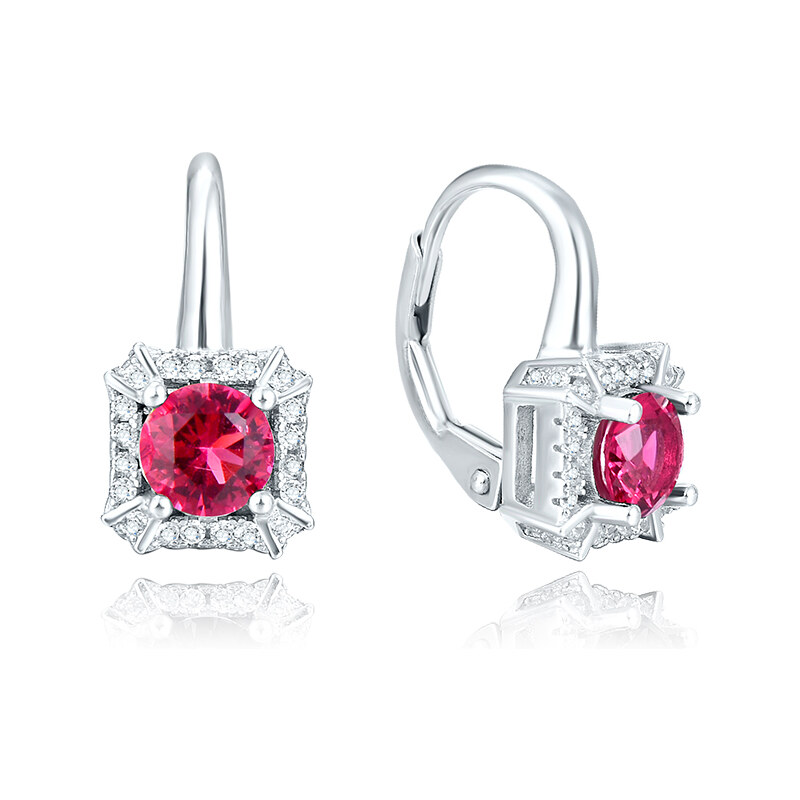 Olivie Strieborné náušnice RED 4854 21451992