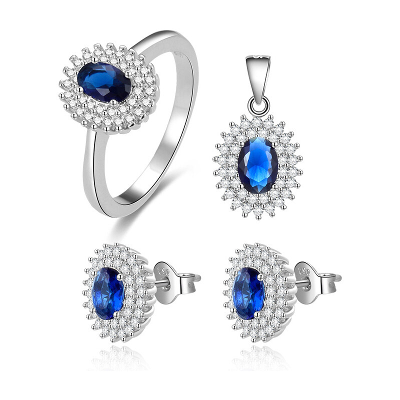 Olivie Strieborná sada šperkov SAFÍR 4868 21452006