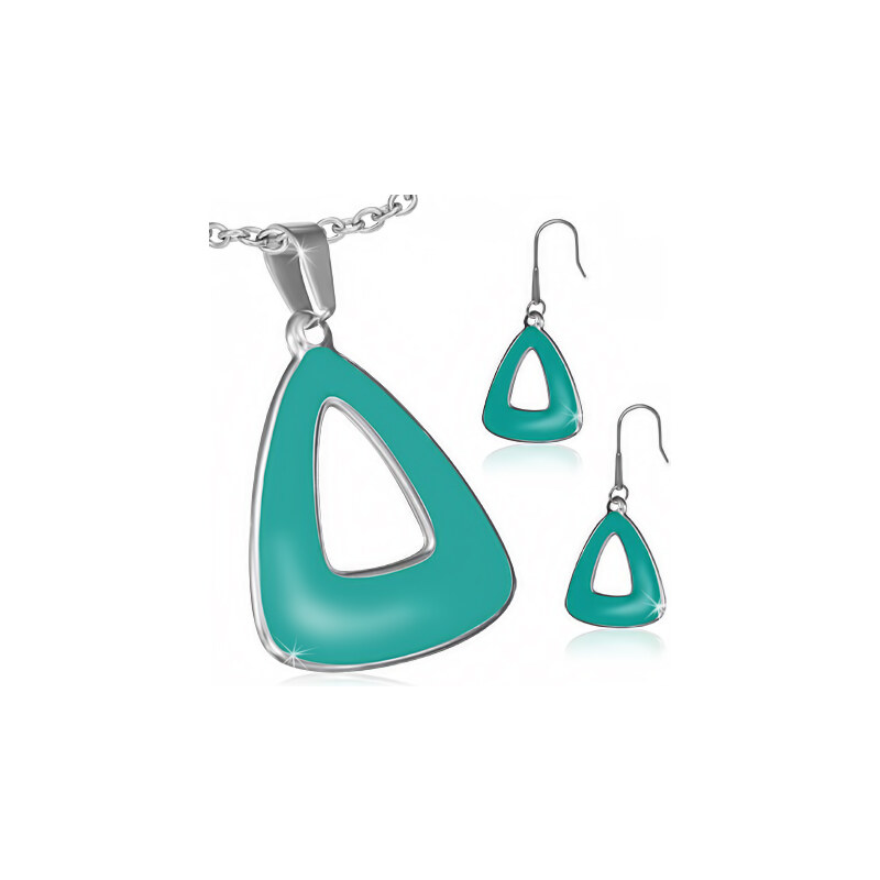 CITY STORM Set retiazka s príveskom a náušnic zelený 66889451