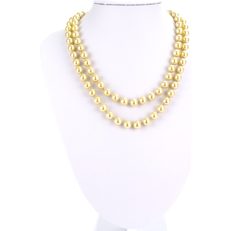 Alexis Marten Set náhrdelník zlatožltý dvojradový shell perly s 66889447