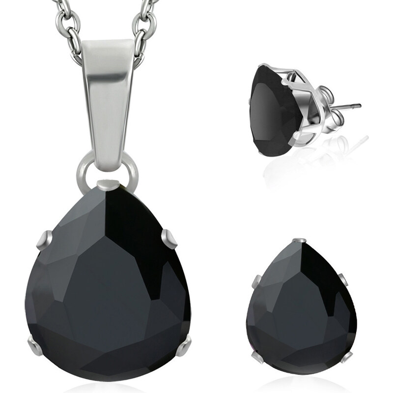 CITY STORM Set retiazka s príveskom a náušnice čierny 66889455