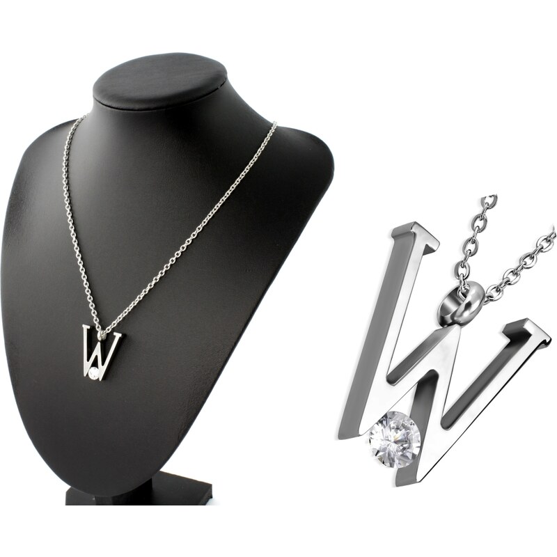 CITY STORM Retiazka s príveskom s písmenom - W s očkom 66889320