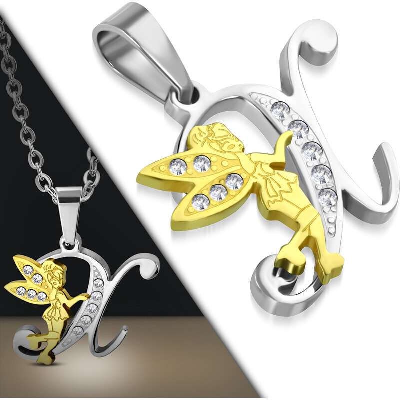 CITY STORM Retiazka s príveskom s písmenom - X - 2 cm s vílou 66889321