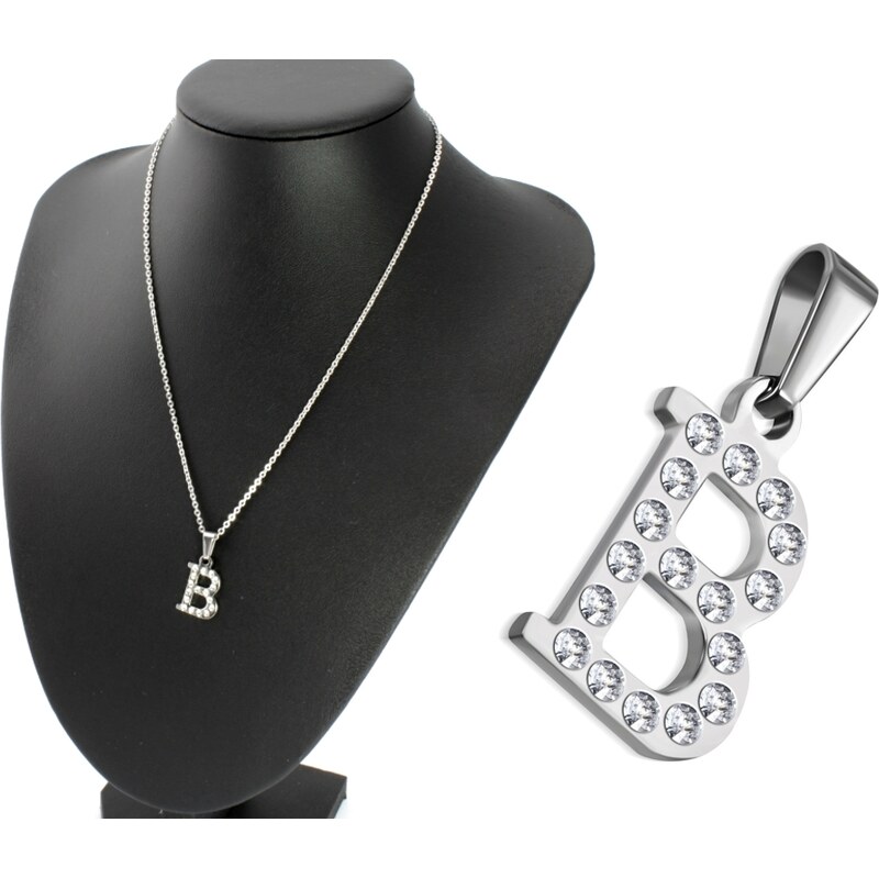 CITY STORM Retiazka s príveskom s písmenom - B - s očkami 2 cm 66889302