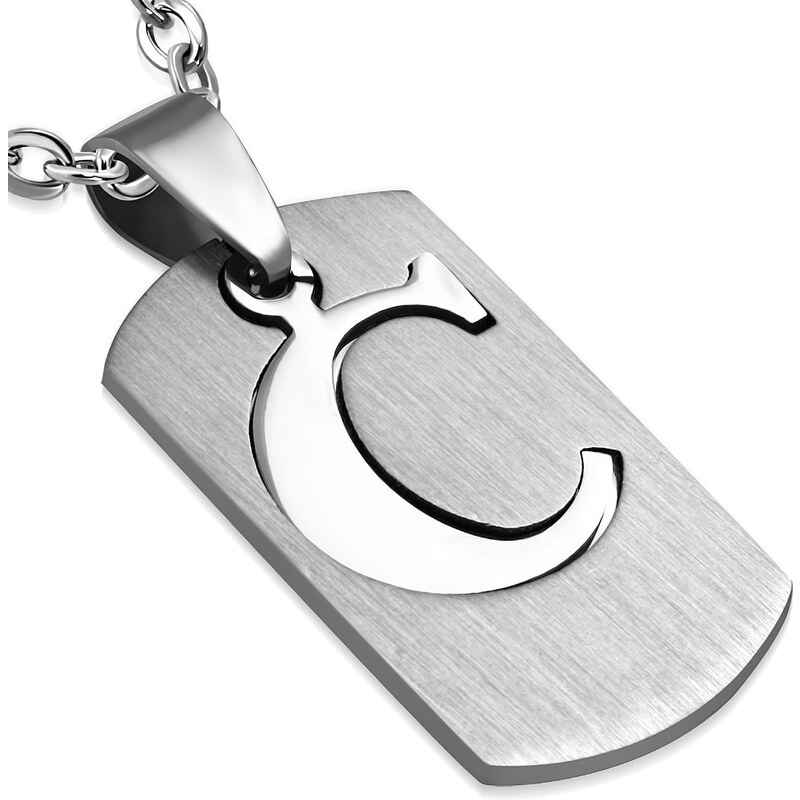 CITY STORM Retiazka s príveskom platnička s písmenom - C - 3 cm 66889285