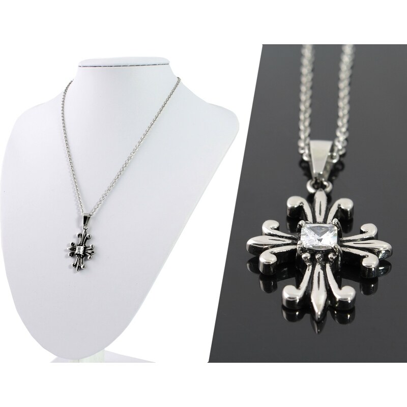 CITY STORM Retiazka s príveskom Kríž v tvare kráľovskej ľalie 66889228