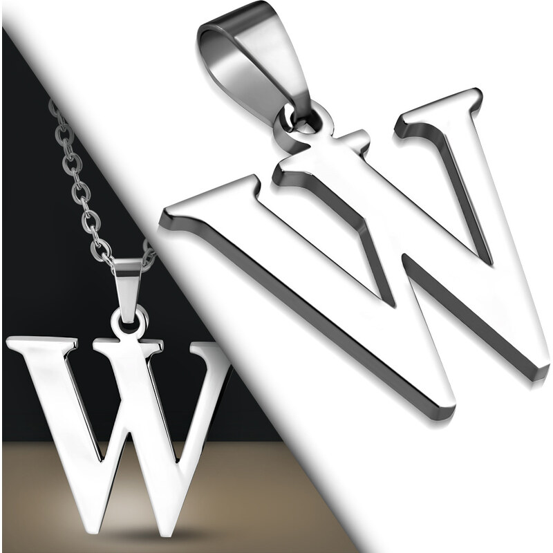 CITY STORM Retiazka s príveskom písmeno - W - 2,5 cm 66889255