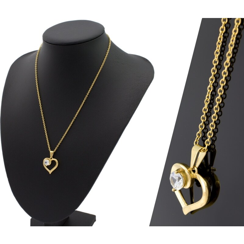 CITY STORM Retiazka s príveskom zlaté srdce s očkom - Sophie 66889393