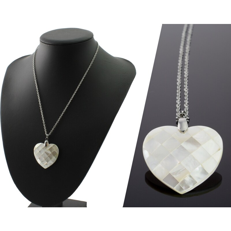 CITY STORM Retiazka z príveskom srdce z perlete - Luna 66889442