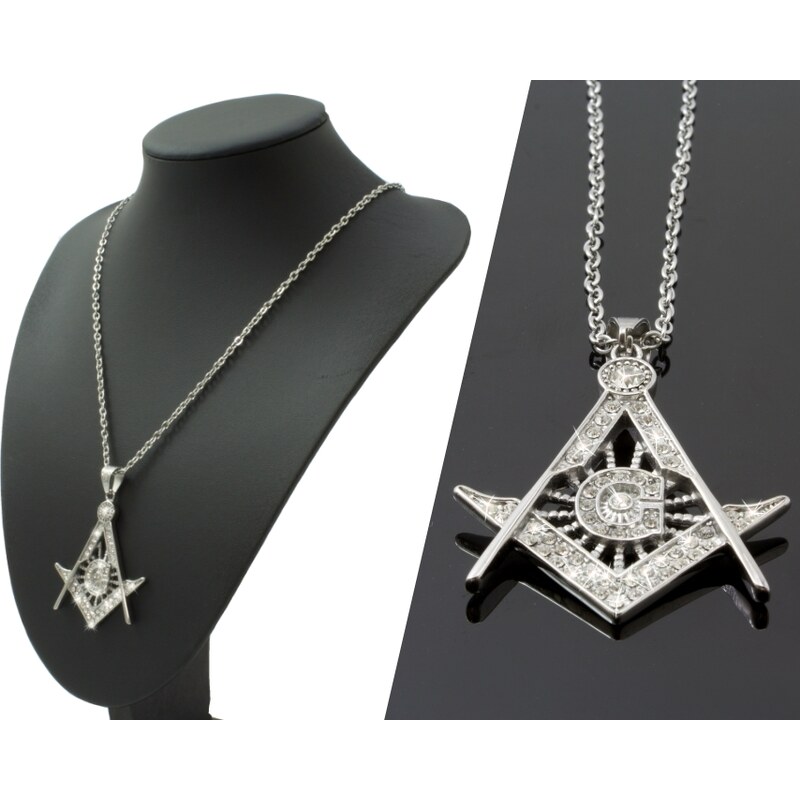 CITY STORM Retiazka s príveskom z chirurgickej ocele - slobodomurársky 66889379