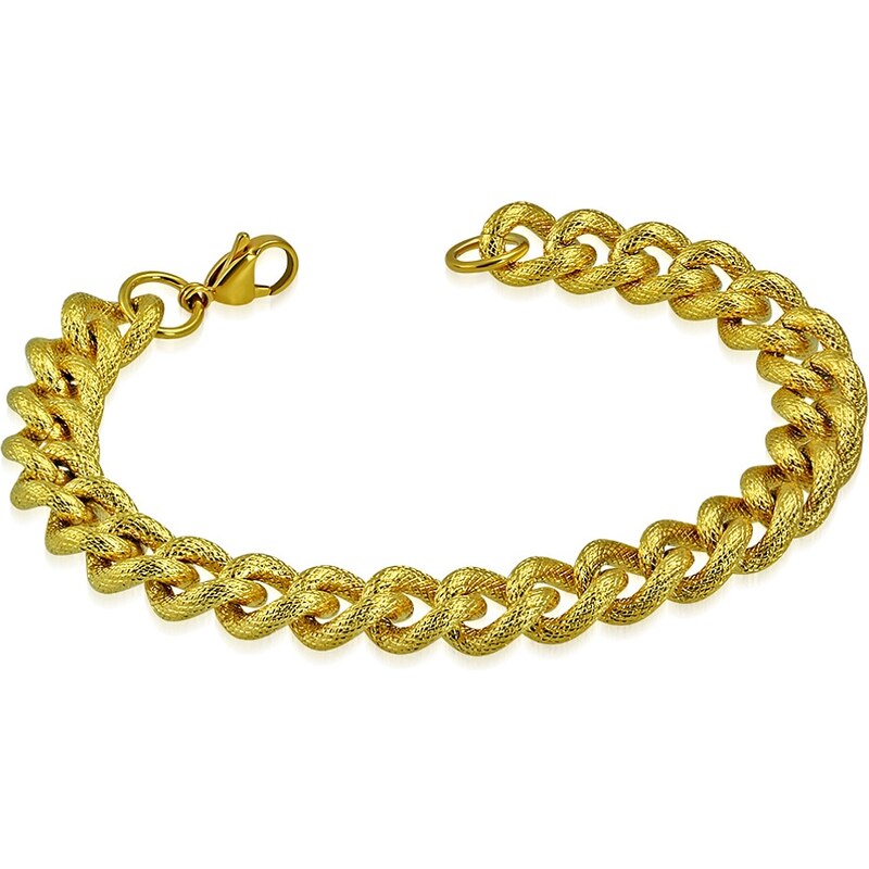 CITY STORM Oceľový hrubší zlatý náramok - Remi 66889010